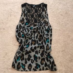 Forever 21 cheetah sheer tank